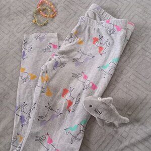 Cat & Jack Girls XL 14/16 Unicorn Leggings Pants Gray Multicolor